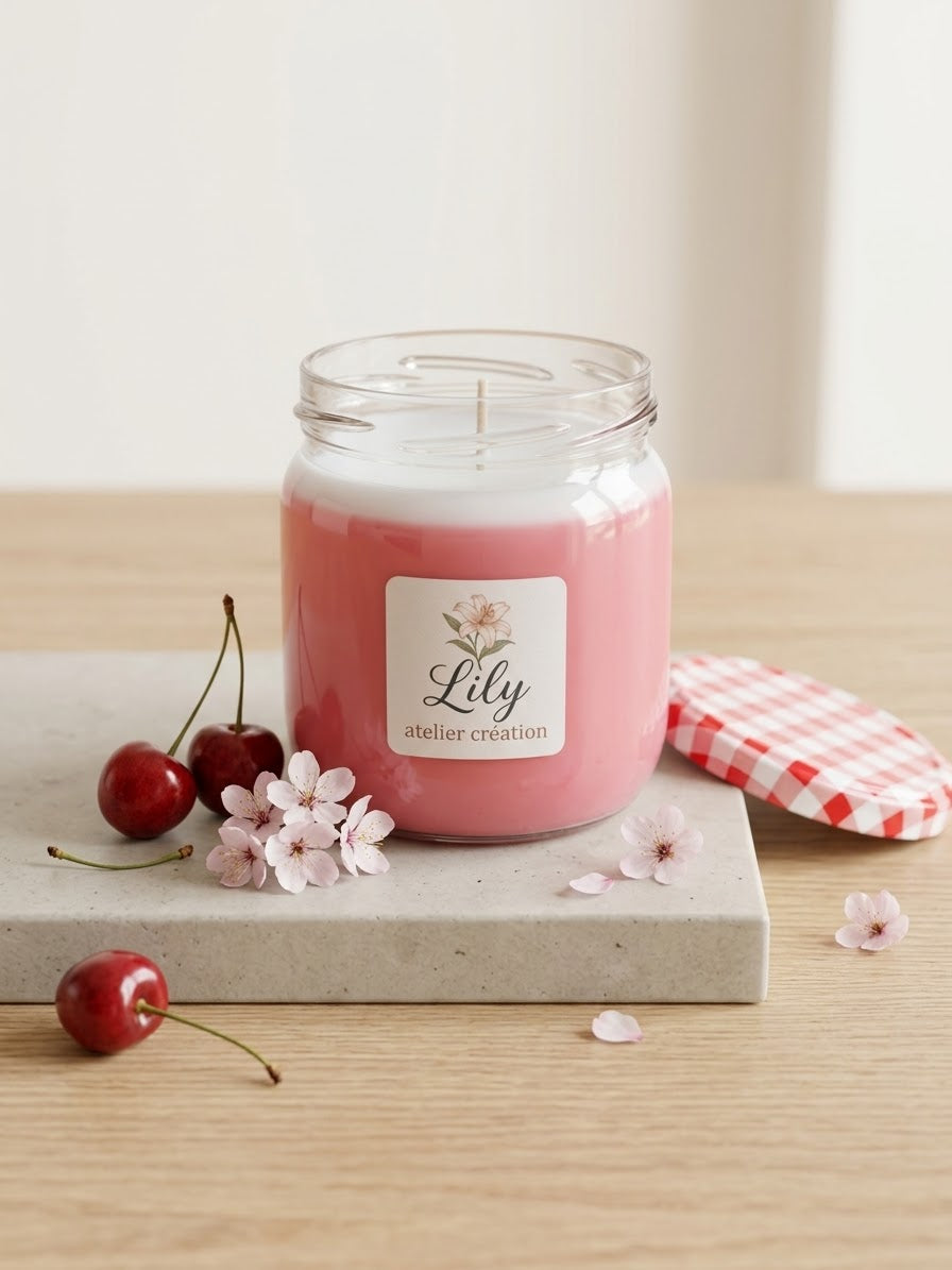 Bougie Parfumée Cerise Noire et Santal