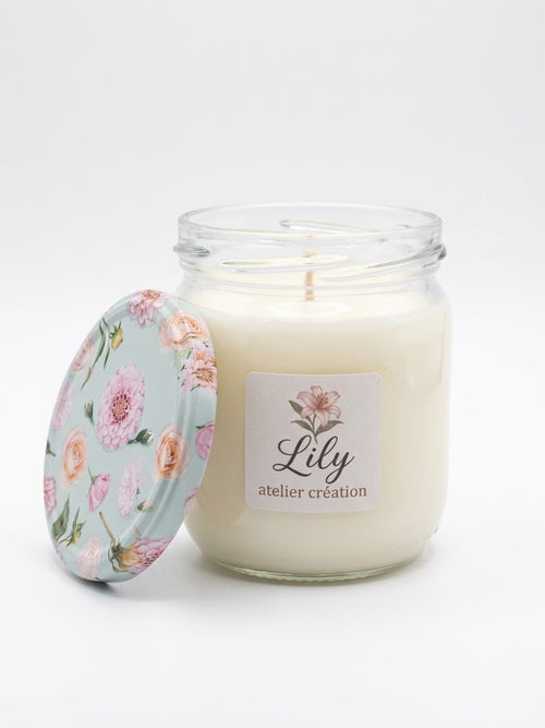 Bougie Gourmande Fraise & Chamallow – Lily Atelier Création