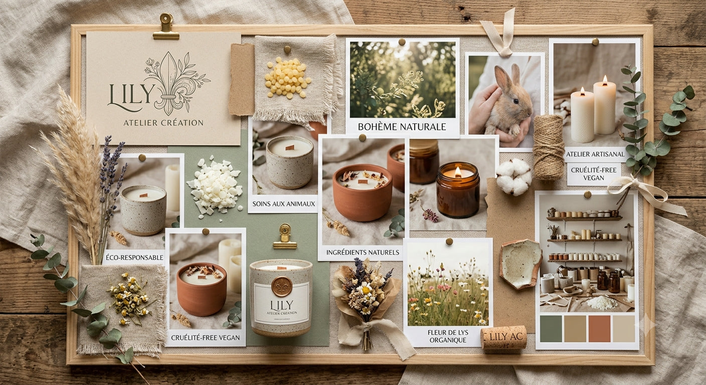 Planche d'inspiration et créations artisanales Lily